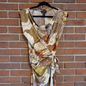 Cartise Leaf Wrap Dress